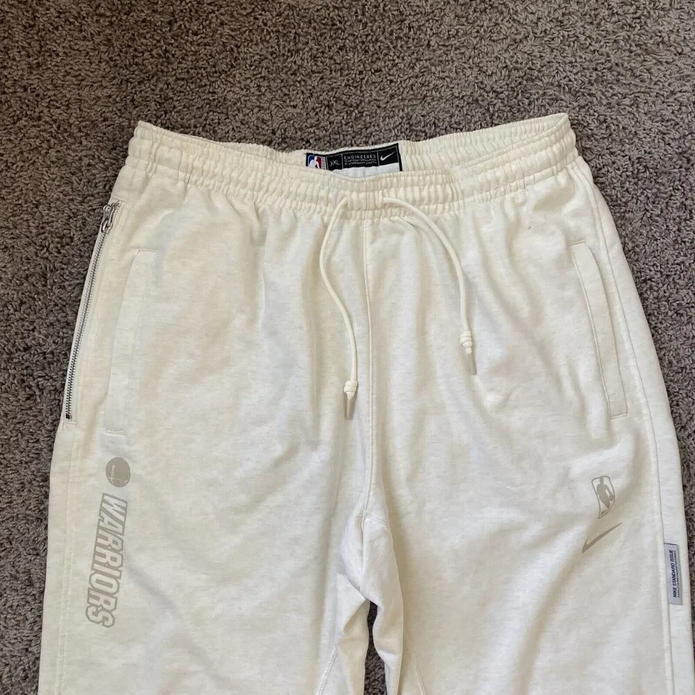 Nike NBA Golden State Warriors Sweatpants Team Issue Cream DN7916-027 Size 2XL